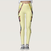 Kleurrijke Waterverf Herten Head Art Leggings (Voorkant)
