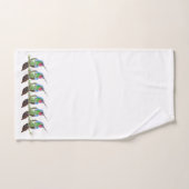 Kleurrijke Waterverf Hummingbird Flowers Bad Handdoek (Handdoek)