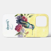 Kleurrijke Waterverf Hummingbird Gepersonaliseerd Case-Mate iPhone Case (Achterkant (horizontaal))