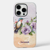 Kleurrijke Waterverf Hummingbird Gepersonaliseerd Case-Mate iPhone Case (Achterkant)
