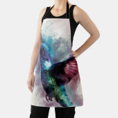 Kleurrijke Waterverf Hummingbird Schort (Insitu)