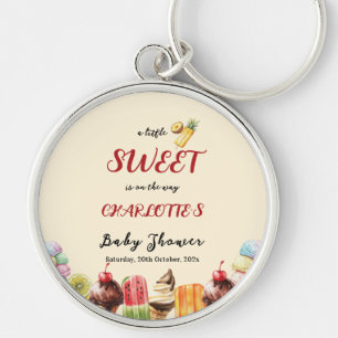Kleurrijke Waterverf Ice Cream Sweet Baby shower Sleutelhanger