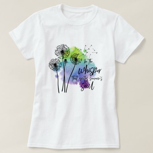 Kleurrijke Waterverf Inspirerend T-shirt (Design voorkant)