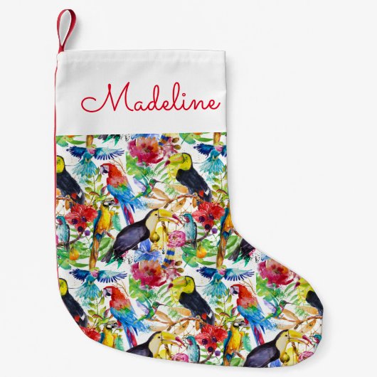 Kleurrijke Waterverf | Jouw namen toevoegen Kleine Kerstsok (Voorkant)