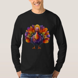 Kleurrijke Waterverf Kalkoen Herfst Oogst T-shirt