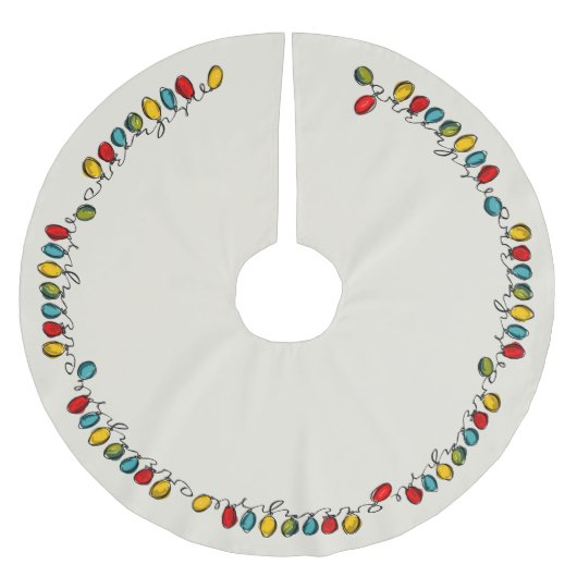 Kleurrijke Waterverf Kerst String Lights Kerstboom Rok (Voorkant)