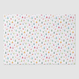 Kleurrijke Waterverf kerstbomen vakantie Tissuepapier