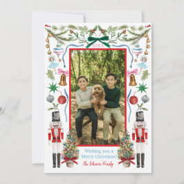 Kleurrijke Waterverf kerstdecoratie Kaart