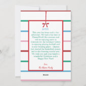 Kleurrijke Waterverf kerstdecoratie Kaart (Achterkant)