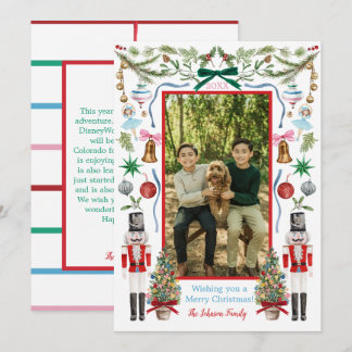 Kleurrijke Waterverf kerstdecoratie Kaart