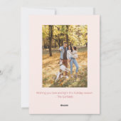 Kleurrijke Waterverf Kerstkrans Vakantie Kaart (Achterkant)