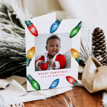 Kleurrijke Waterverf kerstverlichting 3 Foto