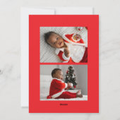 Kleurrijke Waterverf kerstverlichting 3 Foto Feestdagenkaart (Achterkant)