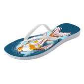 Kleurrijke Waterverf Koi Fish Teenslippers (Schuin)