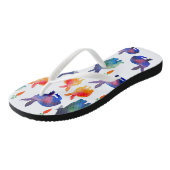Kleurrijke Waterverf Konijnen Pasen Teenslippers (Schuin)