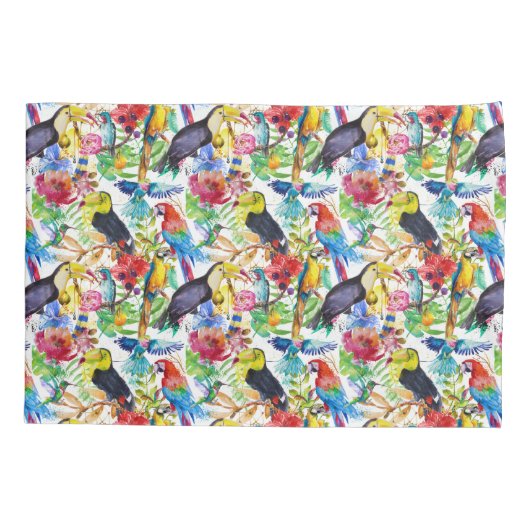 Kleurrijke Waterverf Kussensloop (Achterkant-Links)