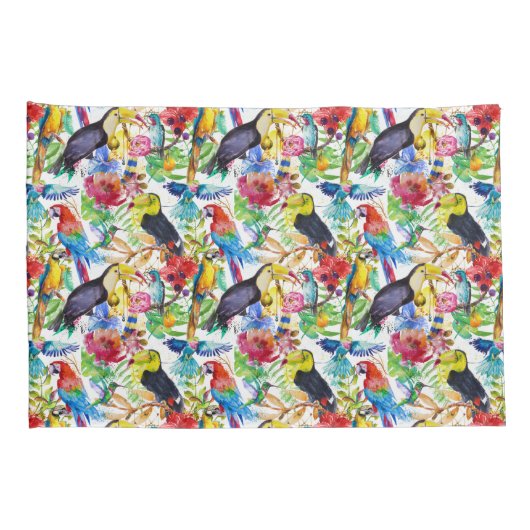 Kleurrijke Waterverf Kussensloop (Achterkant-Rechts)