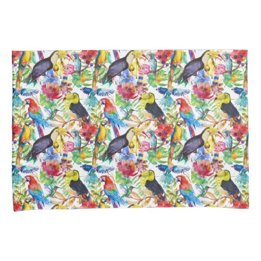 Kleurrijke Waterverf Kussensloop (Voorkant-Rechts)