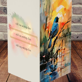 Kleurrijke Waterverf Landscape Lake and Bird Kaart