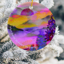 Kleurrijke waterverf landschapsvakantie