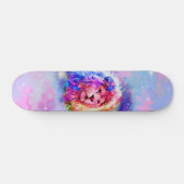 Kleurrijke Waterverf Lion Space Persoonlijk Skateboard (Horizontaal)