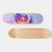 Kleurrijke Waterverf Lion Space Persoonlijk Skateboard (Horizontaal)