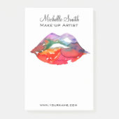 Kleurrijke Waterverf Lippen Make-up Schoonheidstek Post-it® Notes (Voorkant)