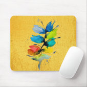 Kleurrijke waterverf los abstracte florale oplossi muismat (Met muis)