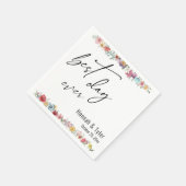 Kleurrijke Waterverf Meadow Wilde Borders Servet (Hoek)