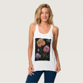 Kleurrijke Waterverf met papaverschilderij Tanktop (Volledige Voorkant)
