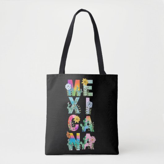 Kleurrijke Waterverf Mexicana Tote Bag (Voorkant)