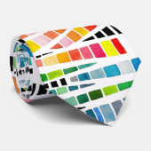 Kleurrijke Waterverf Modern Abstract Stropdas (Opgerold)