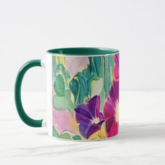 Kleurrijke Waterverf Morning Glories Floral Coffee Mok