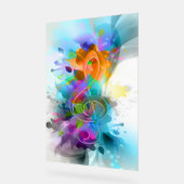 Kleurrijke Waterverf muziek treble Clef Acryl Bord (Hoek)