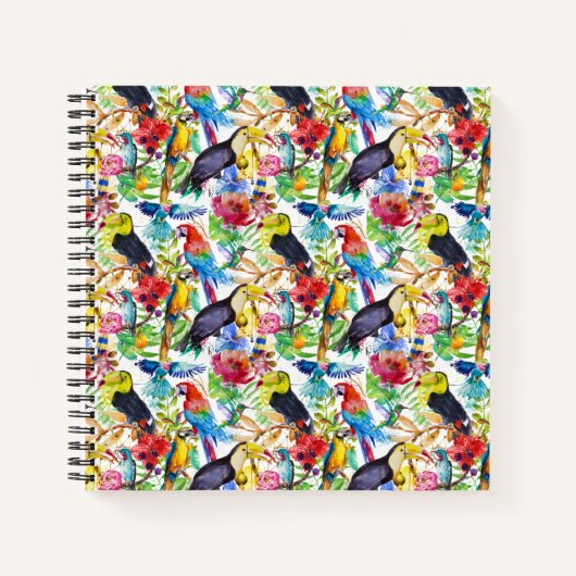 Kleurrijke Waterverf Notitieboek (Voorkant)