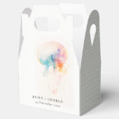 Kleurrijke Waterverf onderwater kwal bruiloft Bedankdoosjes (Geopend)