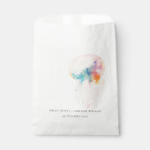 Kleurrijke Waterverf onderwater kwal bruiloft Bedankzakje (Voorkant)