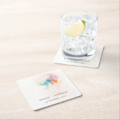 Kleurrijke Waterverf onderwater kwal bruiloft Kartonnen Onderzetters (Insitu)