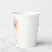 Kleurrijke Waterverf onderwater kwal bruiloft Papieren Bekers (Rechts)