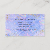 Kleurrijke Waterverf Opal Stone Gold Glitter Visitekaartje (Achterkant)