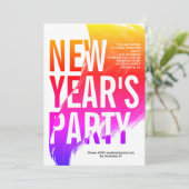 Kleurrijke waterverf Oudejaarsavond feest Kaart (Staand voorkant)