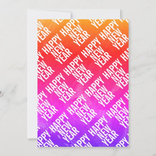 Kleurrijke waterverf Oudejaarsavond feest Kaart (Achterkant)