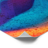 Kleurrijke Waterverf Overlappende golven Abstracte Poster (Hoek)