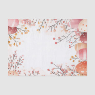 Kleurrijke waterverf paaseieren en konijn tissuepapier