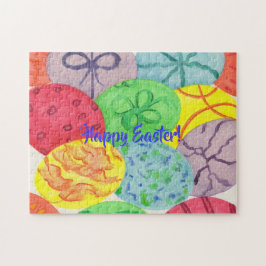 Kleurrijke Waterverf Paaseieren Puzzles Legpuzzel