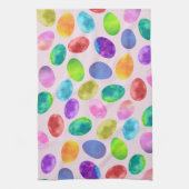 Kleurrijke Waterverf paaseieren Theedoek (Verticaal)