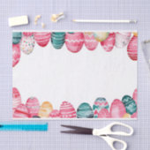 Kleurrijke waterverf paaseieren tissuepapier (Craft)