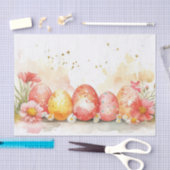 Kleurrijke waterverf paaseieren tissuepapier (Craft)