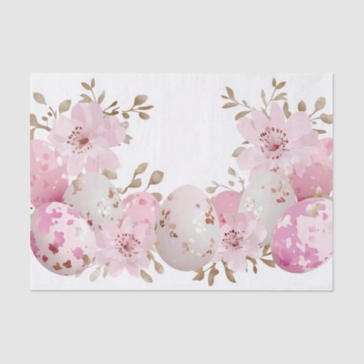 Kleurrijke waterverf paaseieren tissuepapier (Voorkant)