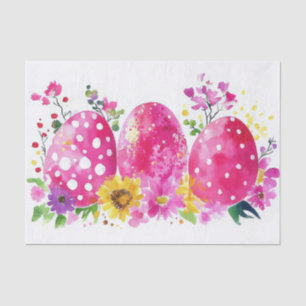 Kleurrijke waterverf paaseieren tissuepapier